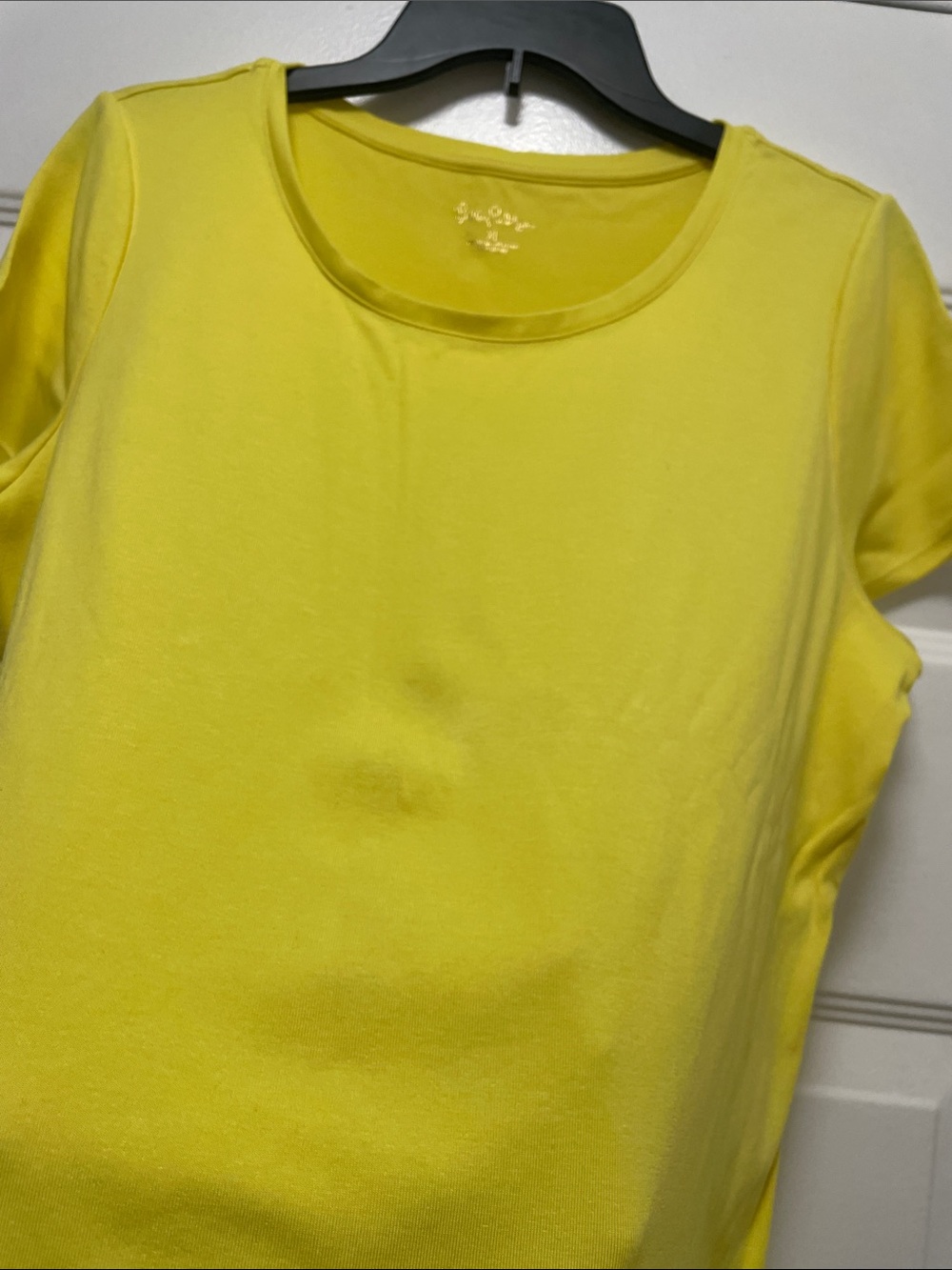Lilly Pulitzer Sunny Yellow Scoop Neck Short Sleeve Tee